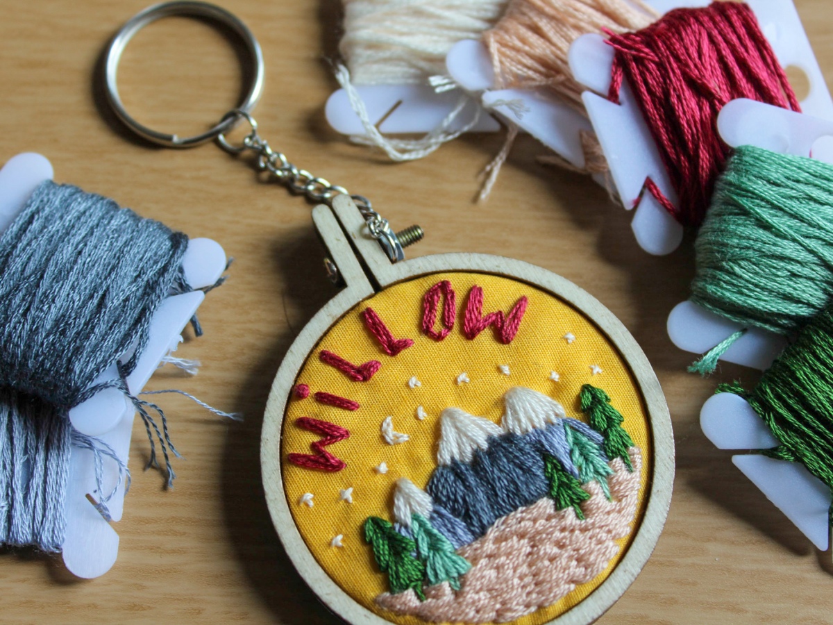 Creating a keyring embroidery